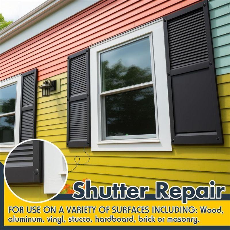 A60zvinyl Shutter Fastener Window 36Pcs 3 Inch Pegs Screws Panel Lok Pin Spikes Anchor(Black)May