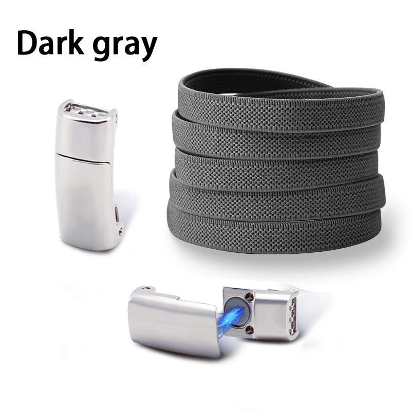 New Metal Lock 8mm Thick Elastic Flat Laces Elastic Magnetic Lock Shoelaces Sneakers Running Tennis Lazy Shoelace Accessories