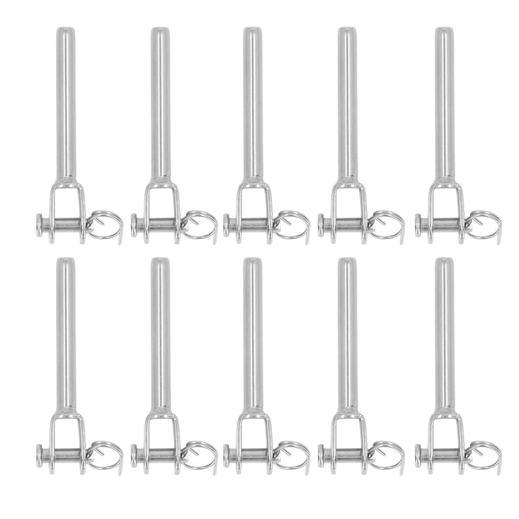10 Stück Klemme Gabelendstück 316 Edelstahl Rost Korrosionsbeständigkeit 3mm Drahtseil