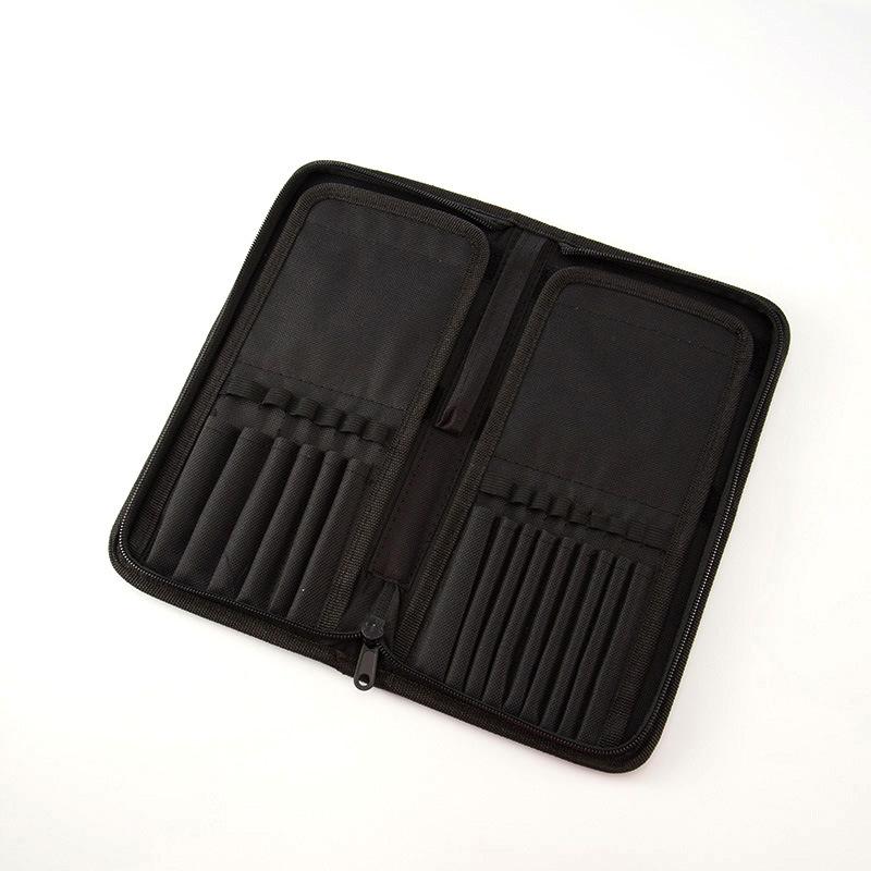 15-Piece Nylon Paintbrush Set with Black Bag for Watercolor, Oil, and Wall Painting