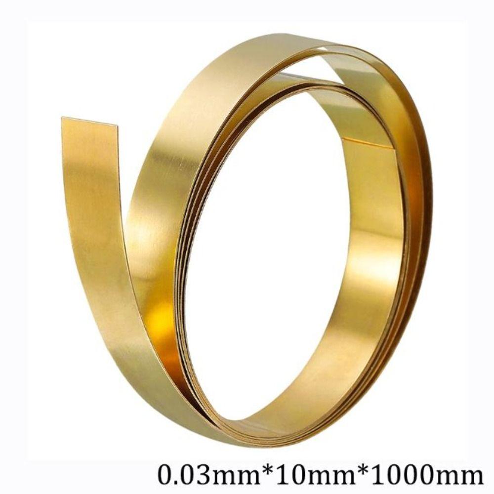 1000 mm x 10 mm mosazný plech role žlutého zlata drátěný film Praktický kovový fóliový talíř Výroba šperků DIY