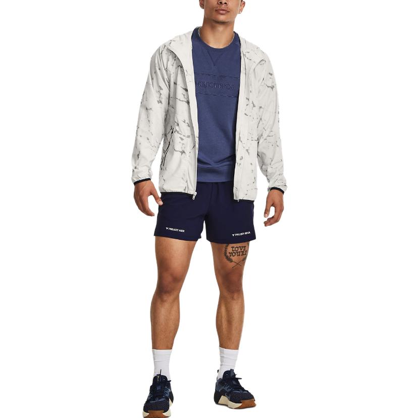 Under Armour Giacca da Uomo Project Rock Unstoppable con Stampa Logo Giacca Argilla-Bianco 1380112-114