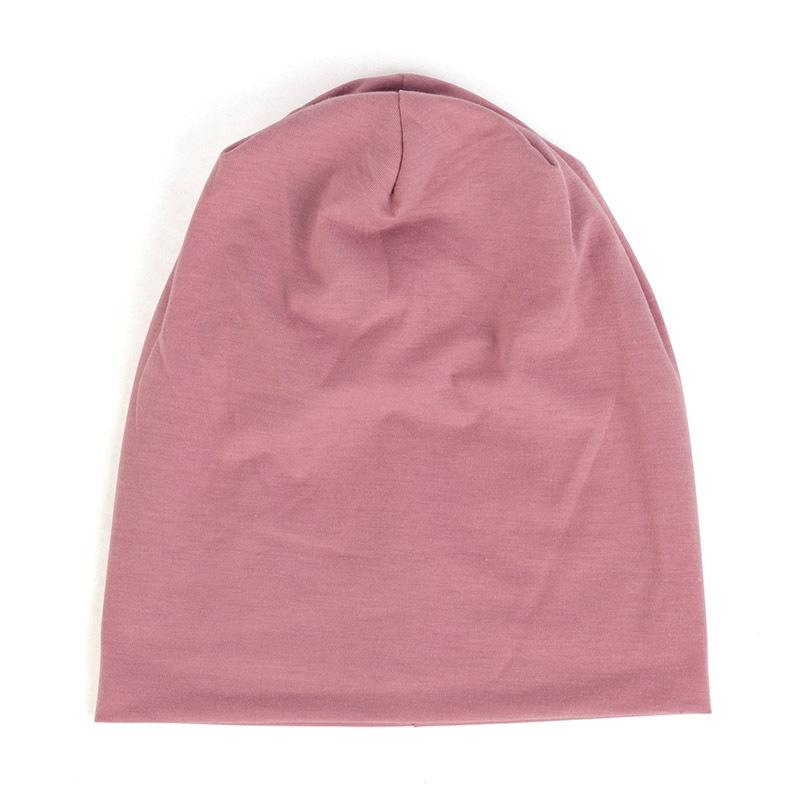 1pc color double-layer brimless casual skull hats for men and women,outdoor leisure pullover knitted hats for autumn and winter