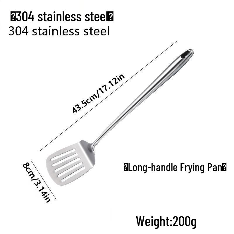 Liang Sheng 304 Stainless Steel Stir-fry Cooking Spoon Set with Extended Handle