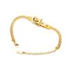 Fashion Ladies Stainless Steel Bracelet Korean Trend Belt Buckle Design Three-Layer Bead Box Chain  Bracelet For Women