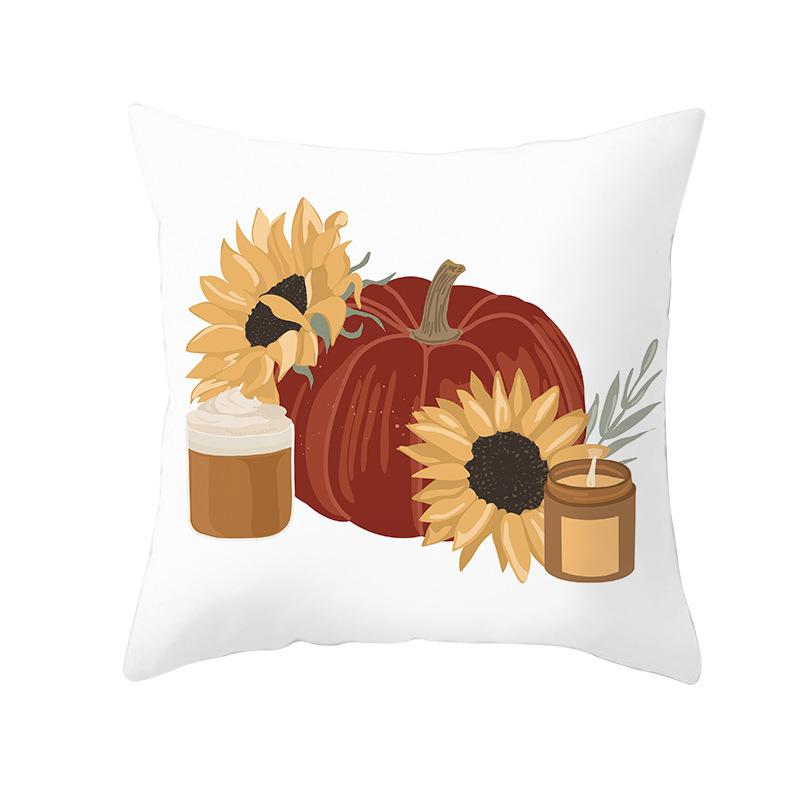 New Thanksgiving Pillow Cover Thanksgiving Harvest Pumpkin Home Cushion Cover