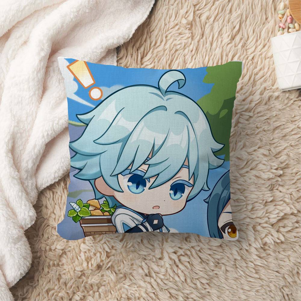 Chongyun Genshin Impact Cushion Cover Inches Farmhouse Decor Home Throw Pillow Covers for Couch Decorations
