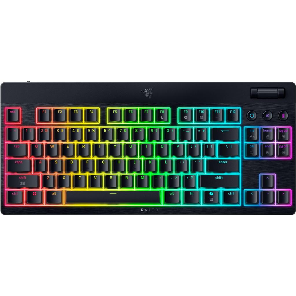 Razer BlackWidow V4 Tenkeyless HyperSpeed Yellow Linear Switch Gaming Thin Yellow Linear Mechanical Aluminum Top 11 Control US English Layout Japanese
