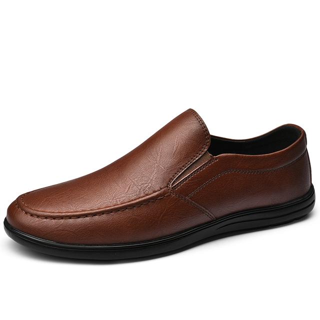 

Ретро лоферы, мужские модельные туфли, броги, кожаные деловые туфли, свадебная мужская обувь на плоской подошве, повседневные оксфорды, модные лоферы без шнуровки 44 коричневый