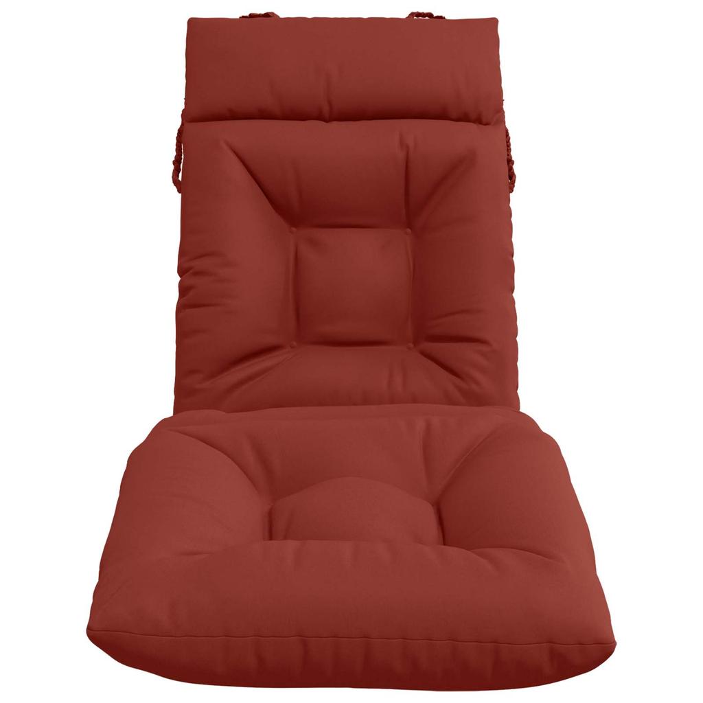 Sun Lounger Cushion VIANEN 100percent  Polyester Red 200 x 60 x 8 cm