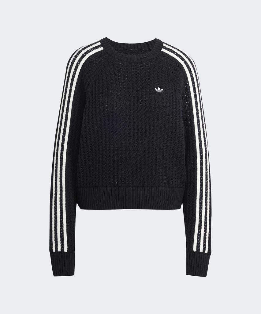 ADIDAS Knitted Crew Sweatshirt - Black / Jd0905