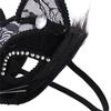 Katzenauge Schwarz Spitze Sexy Weihnachten Venezianische Maskerade Katzenmaske Kostümzubehör Partymaske