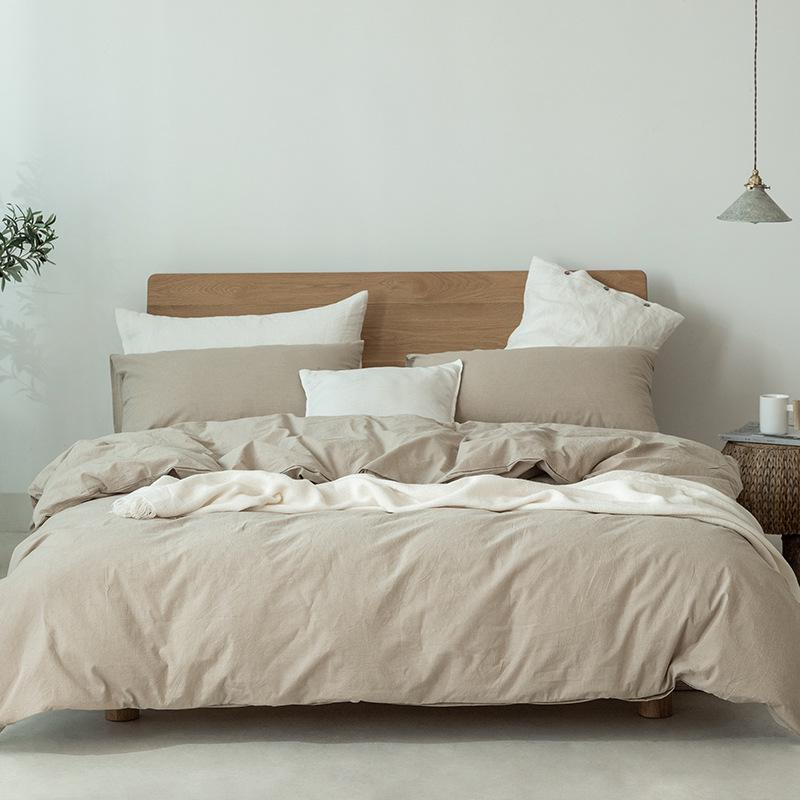 

Постільна білизна Muji з бавовни в клітинку - Простий японський стиль 180x200