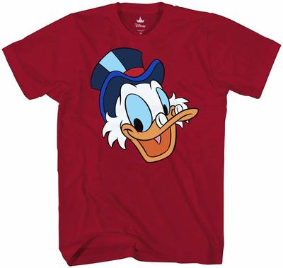 DuckTales Onkel Dagobert Duck Gesicht 100% Baumwolle T-Shirt Herren T-Shirts Top