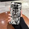 Black Soft Phone Cover Case for Xiaomi Redmi Note 11s 10S 13 14 Pro Plus 12s 7 8 9 10 11 12 9S Cool Silver Tiger