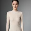 Women's Slim Fit Cashmere High Neck Knit Pullover - Warm Seamless Base Layer Sweater for Autumn and Winter