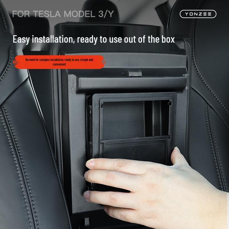 Hidden Storage Box for Tesla Model 3/Y Armrest - Central Control Interior Organizer