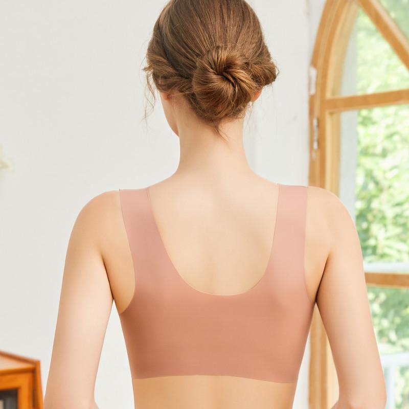European Lace Front Buckle Plus Size Wireless Push-up Camisole Bra – Sexy Seamless with Beautiful Back Design