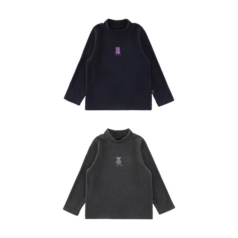 Yuyou Boy's Cartoon Print Mock Neck Long Sleeve T-Shirt