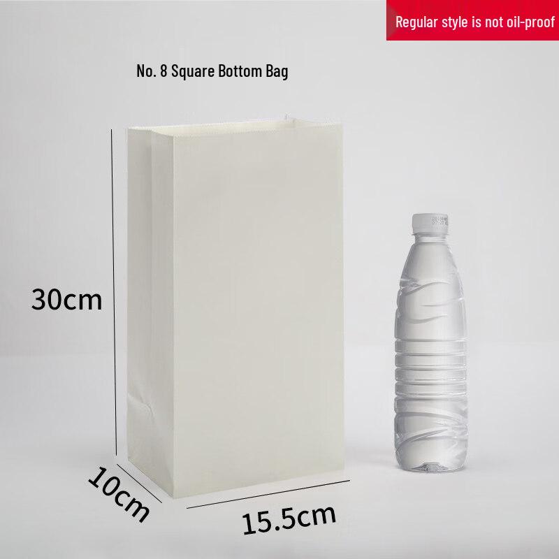 Disposable White Kraft Food Bags