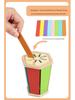 Montessori Wooden Color and Shape Sorting Cup Set for Early Learning and Grip Development 