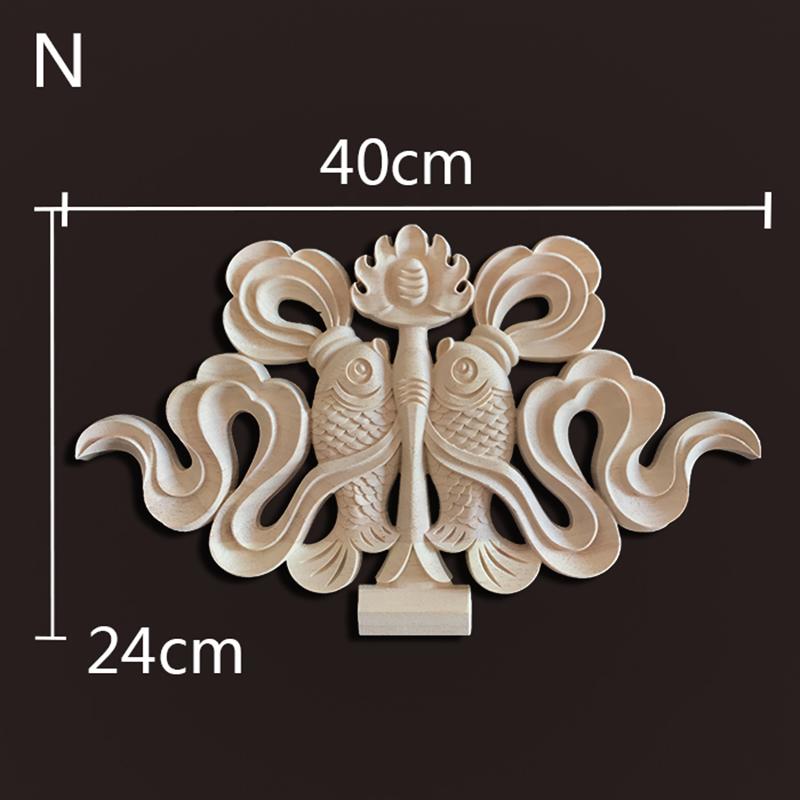 Europe Wood Appliques Onlays Decorative Wood Decals For Furniture Carving Decoration Wall Doors Cabinet Furniture Home Decor