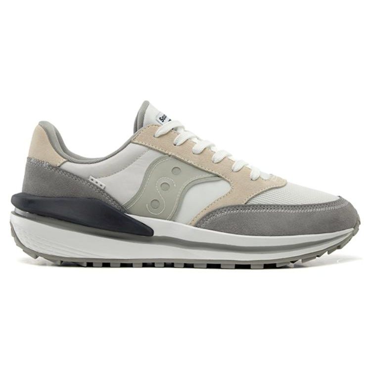 Saucony Jazz Renew Mesh Nylon Sports Comfortable Wear-Resistant Breathable Low-Top Lifestyle Casual Shoes Unisex sneaker White Gray S79040-2