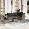 VidaXL 7 Piece Garden Lounge Set with Cushions, Patio Sofas, Patio Furniture Set, Outdoor Furniture, Grey 3217710