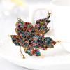 Vintage Alloy Leaf Pin With Electroplating For Ladies Gift Accessory