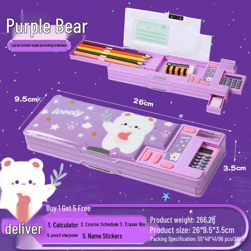 Multi-functional Cartoon Pencil Case - Large Capacity Stationery Organizer