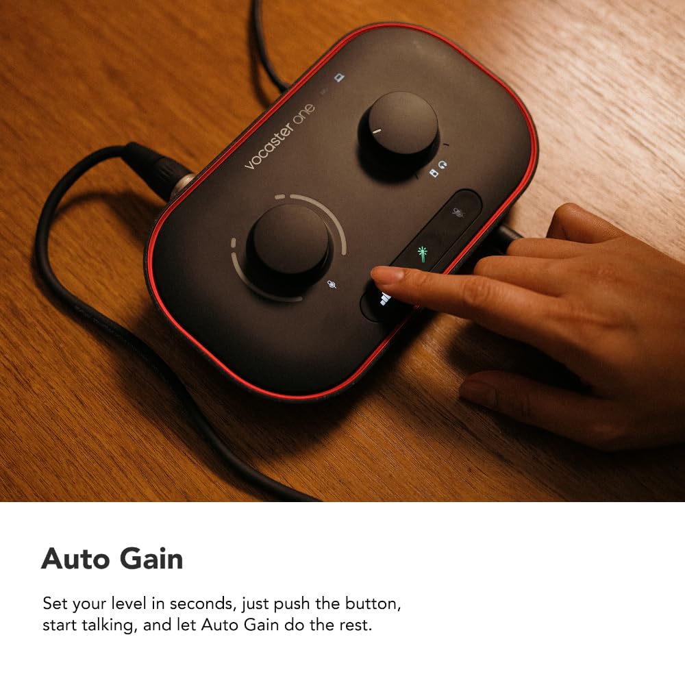 FOCUSRITE Vocaster One Studio Audio Interface 1ch Input Dynamic Microphone Set with Headphones