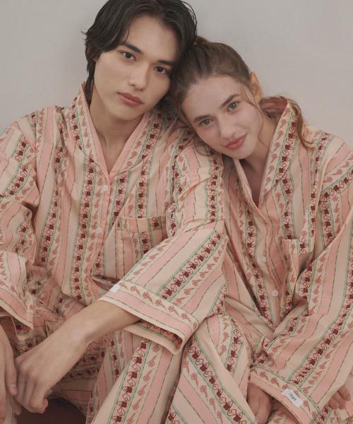[OFF HOUR OBJET] Ruby Petal Bay Long-sleeve Pajama Set [2SET] [Shipped from Korea] 100% Authentic