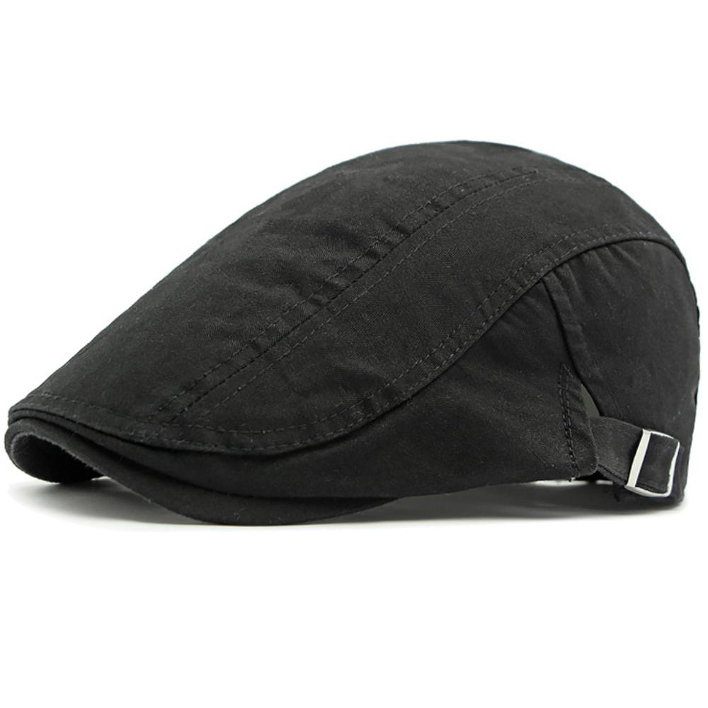 HT4675 Men Women Beret Cap Classic 100% Cotton Spring Summer Sun Hat Male Female Beret Hat Adjustable Ivy Flat Cap Artist Berets