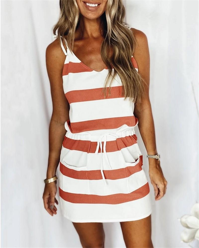 Ladies Fashion Printed Sleeveless Dress