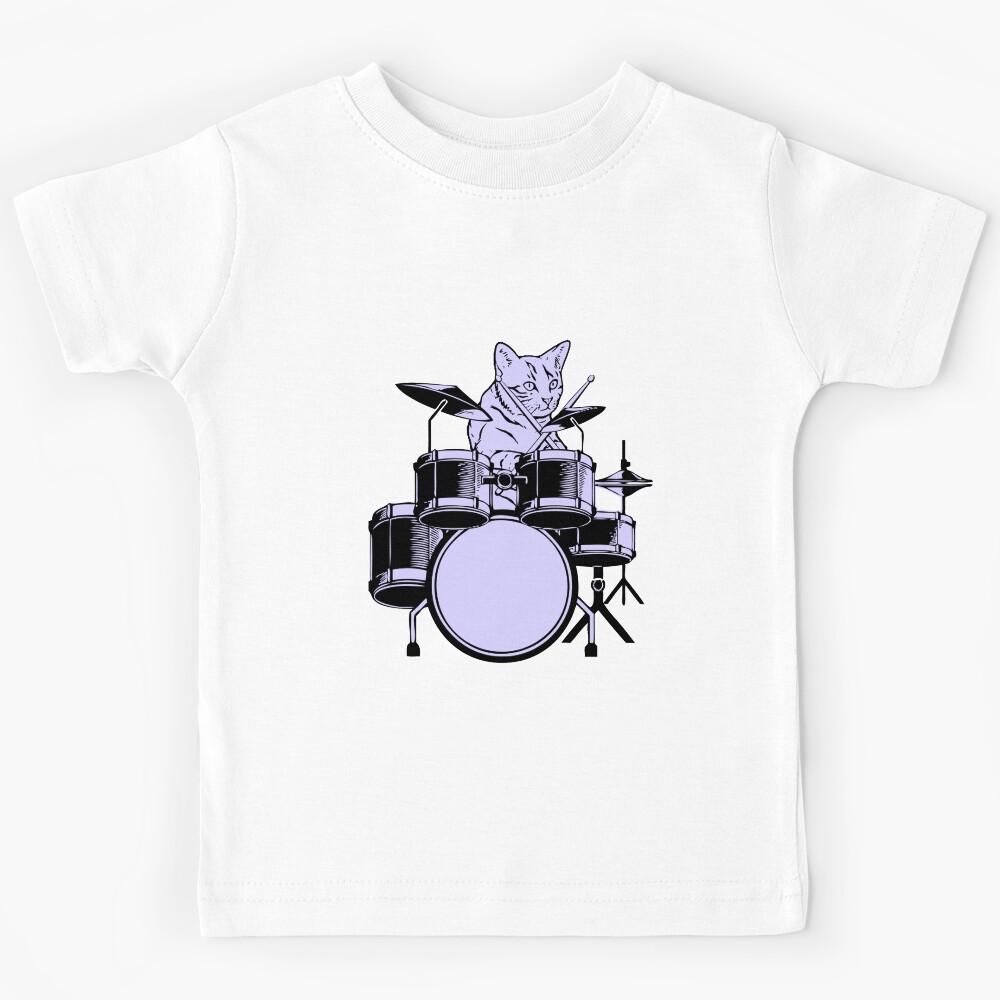 Drums cat Kids T-Shirt 110