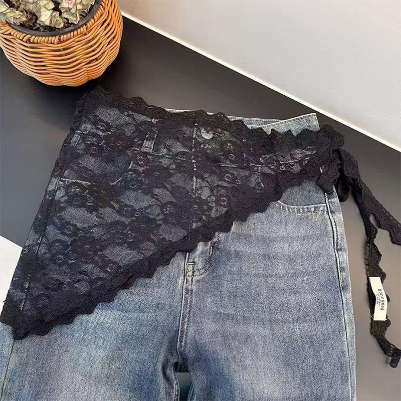 

2-in-1 Knitted Women Bohemian Style Triangular Headscarf Layered Waist Scarf In Spring And Summer Artistic Pastoral Style 2026 чорний