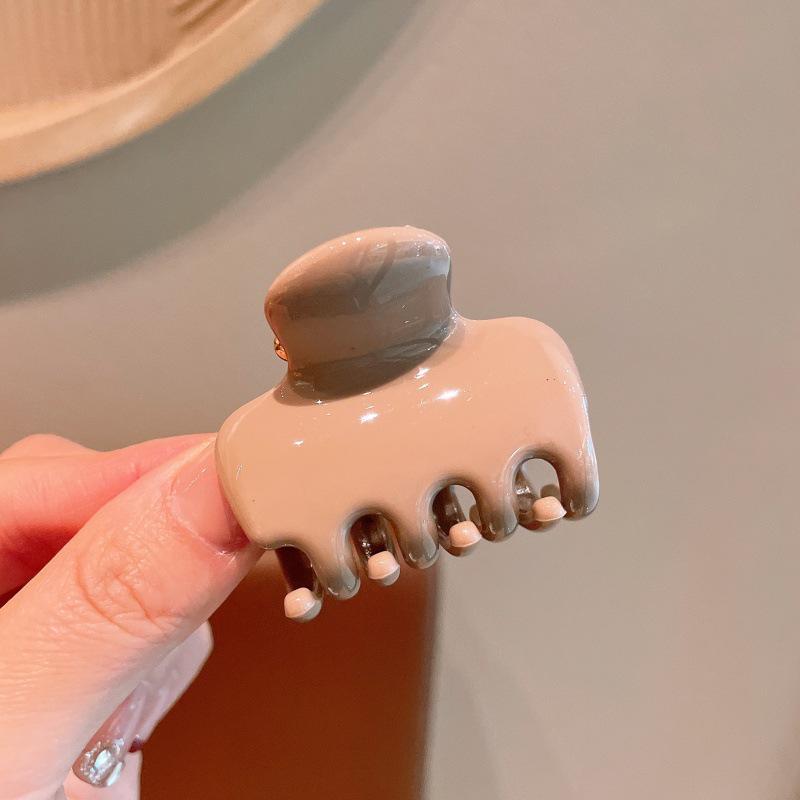 Glossy Small Claw Clip for Women with Fine Hair—Elegant High-End Shark Clip Hair Accessory