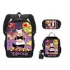 Ensemble de 3 sacs Nouveau sac à dos tour à pizza transfrontalier sac à bandoulière sac à bandoulière trousse à crayons sac à lunch ensemble de trois pièces