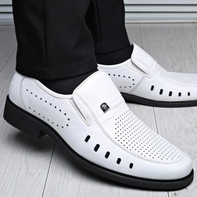 2025 Newly Men's Spring Loafers Shoes Genuine Leather Soft Man Casual Slip-on Cutout Shoes Cowhide Summer Loafers
