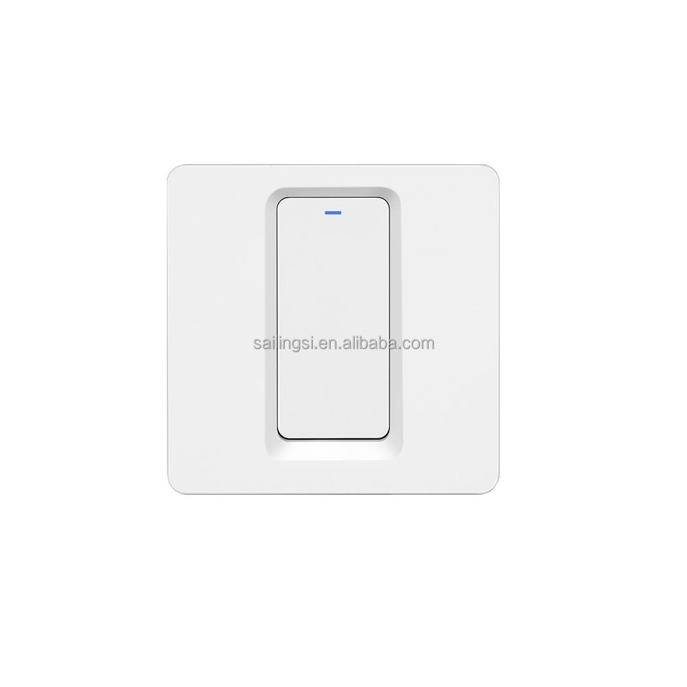 SLS Zigbee 1 Gang Smart Wireless Wall Switch for Tuya Single Pole Push Button Electrical Switch Alexa Voice Control 10A Max.