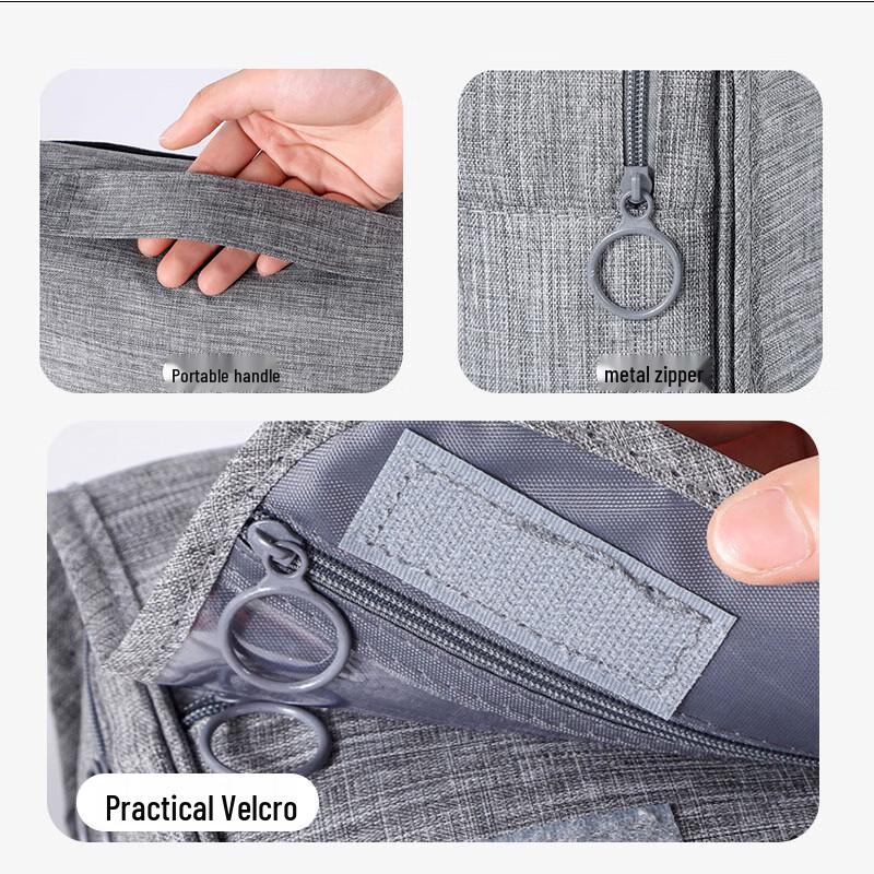 Dong Nai Lun Men's Waterproof Travel Toiletry Bag CN plug (adapter included)