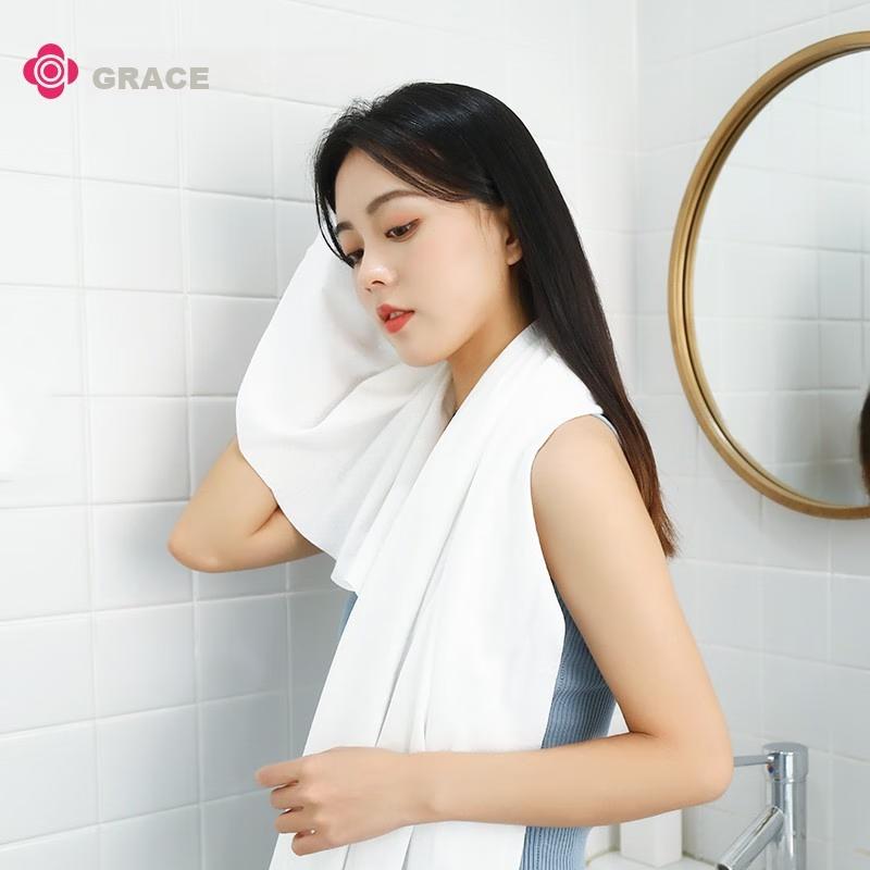Grace Disposable Bath Towels, Thick Large Size, Pearl Pattern, Face Towels for Hotels, Portable Travel Towels, 5-Pack Set