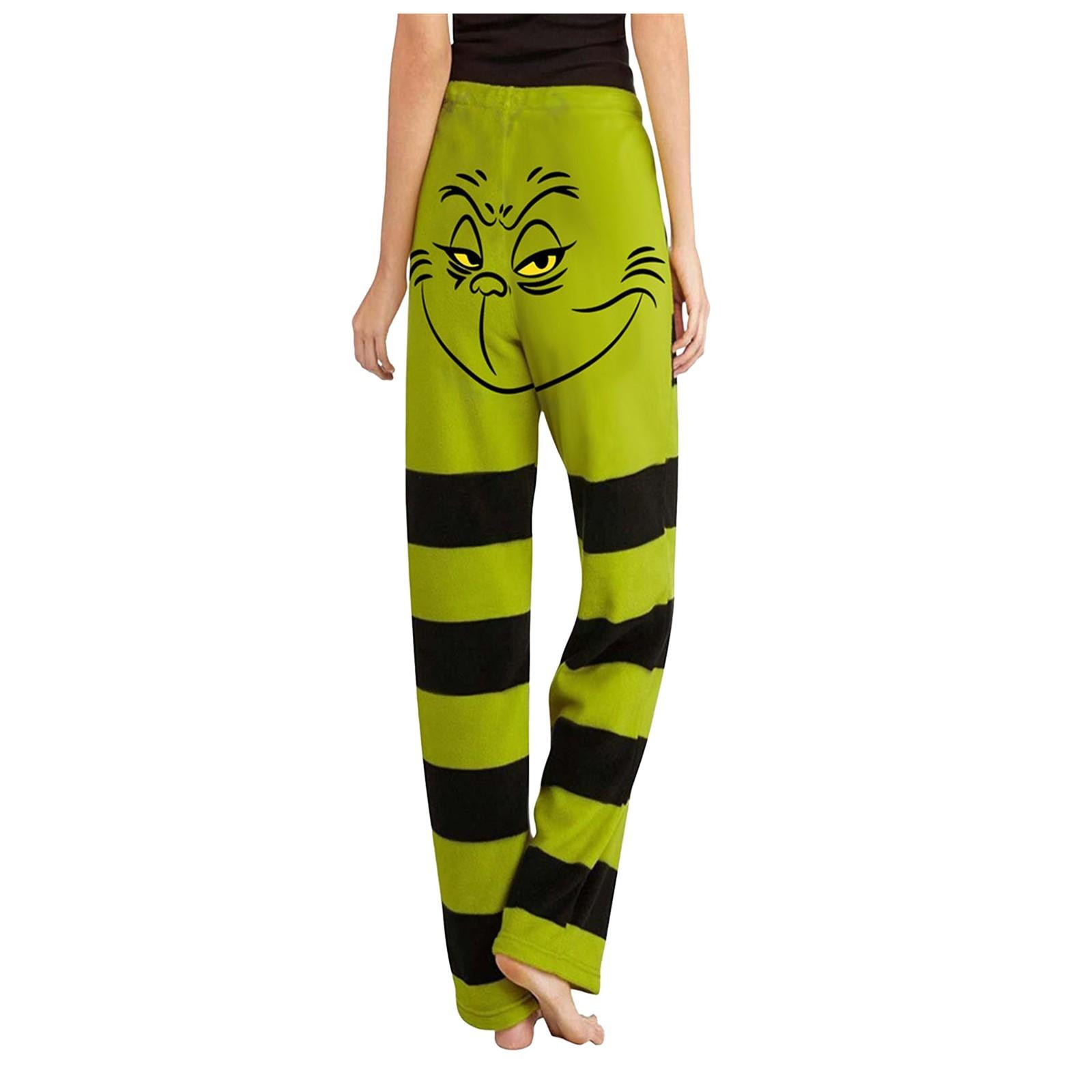 

Женские зимние брюки, длинные брюки, фланелевые брюки с рождественским принтом XS зелёный