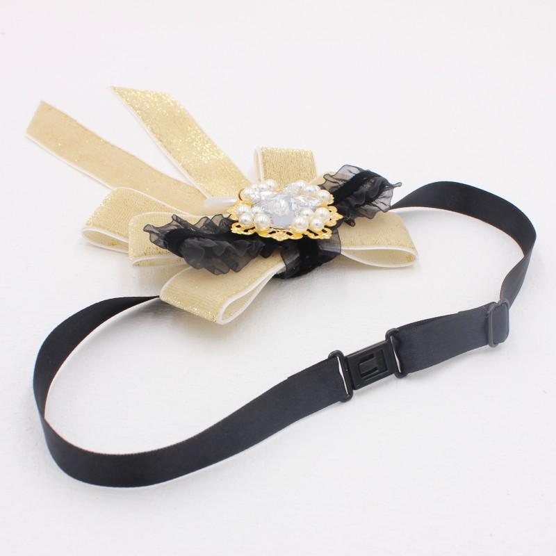 Starry Cat Rhinestone Bow Tie: Korean Style Sequin Stage Lapel Flower Collar Accessory TS258