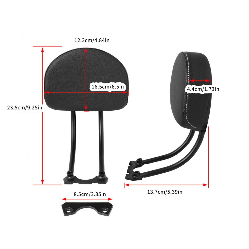 Bike Passenger Backrest Solid Metal Frame Steel Reinforced Motorcycle Backrest Mounting System Suitable for S1250 RH1250