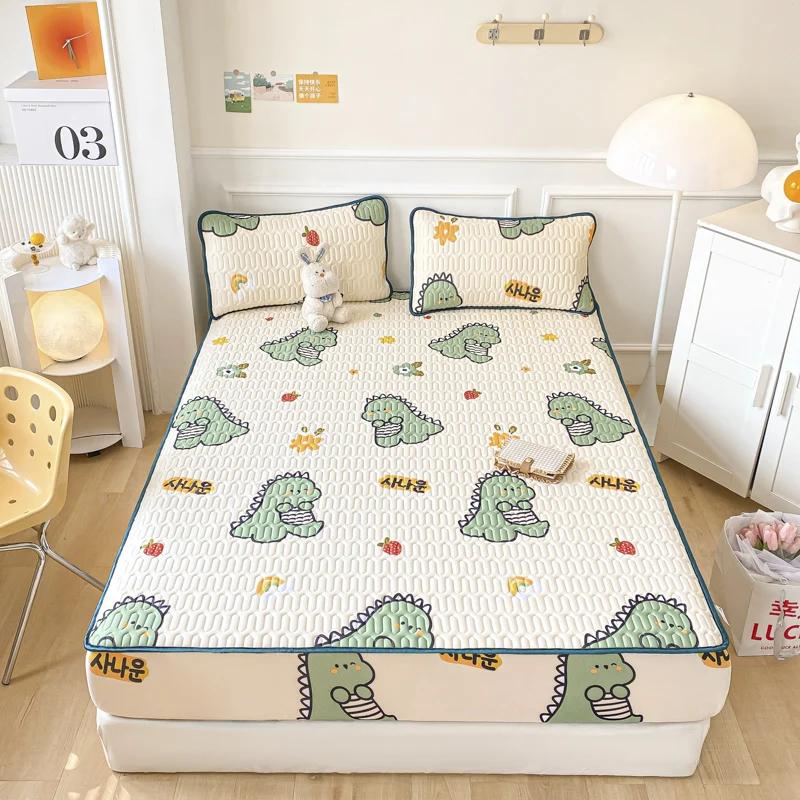 Natural Latex Thicked Summer Cooling Mat designed for Bed Gentle Cool Feeling Fitted Sheet and Pillowcase Matress Cover Grade A Summer Pads