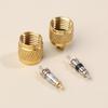 10Pcs Brass Valve Cores Replacement Ac Hvac/R Field Service Tool Refrigerant Valve Core Remover Removal Tool Havc