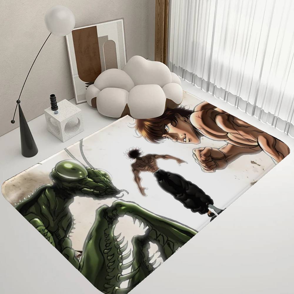 Baki Hanma Yujiro Manga Kitchen Mat Nordic Style Bedroom Living Room Doormat Home Balcony Anti-Slip Welcome Rug