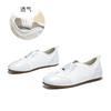 Leather Little White Shoes Women's 2025 Autumn New Fashion Single Shoes Flat Cross Elastic Band Niche Single Shoes Ballet Style