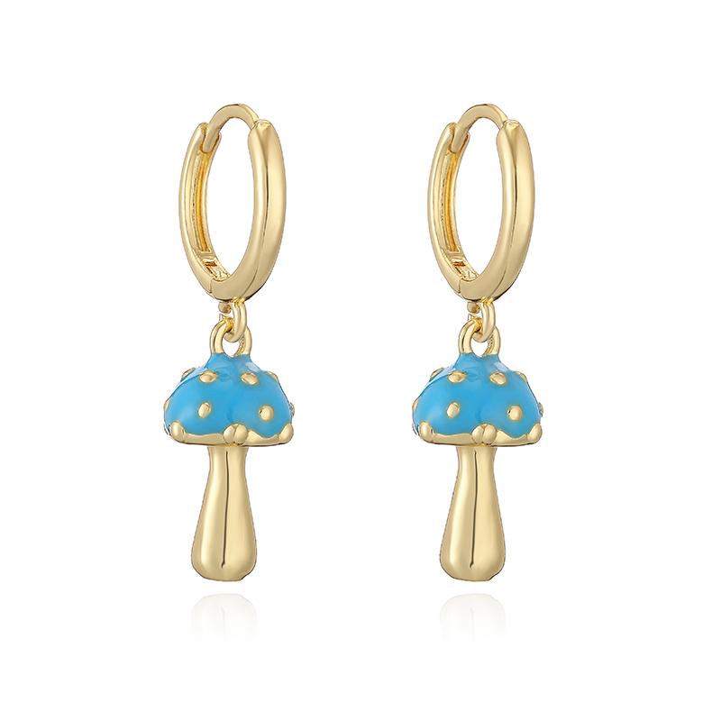 

HECHENG, Sweet And Lovely Plant Pendant Earrings Candy Colored Enamel Drip Oil Craftsmanship Ladies Zircon Earrings 1 Pair Other
